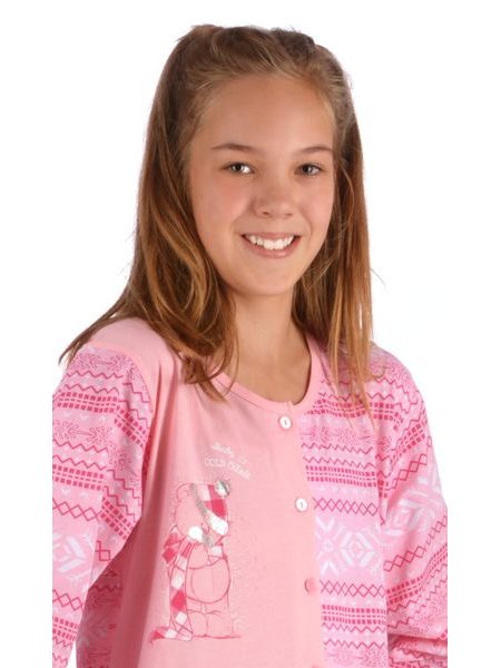 Dětský overal VIENETTA Méďa s čepicí - lososová