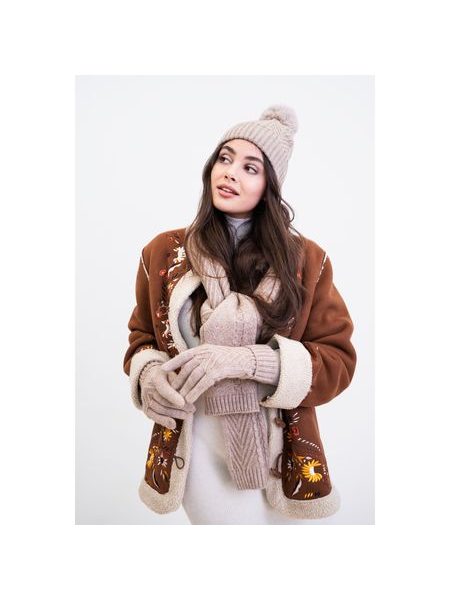 Čepice, šála a rukavice - šedá