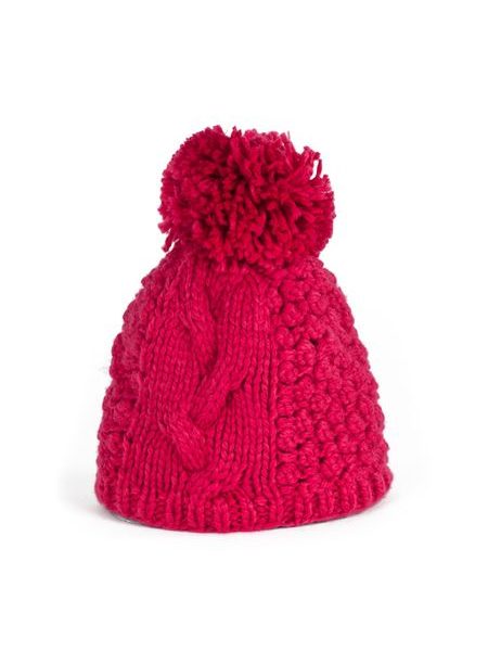 Pletený zimní kulich růžový