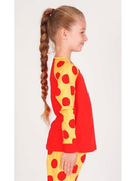 Dětské pyžamo dlouhé Kuře - červená