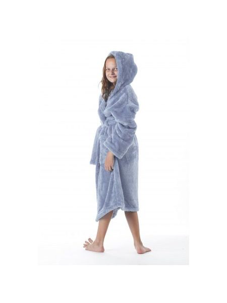 Dětský župan LILLY A JACK extra s kapucí denim