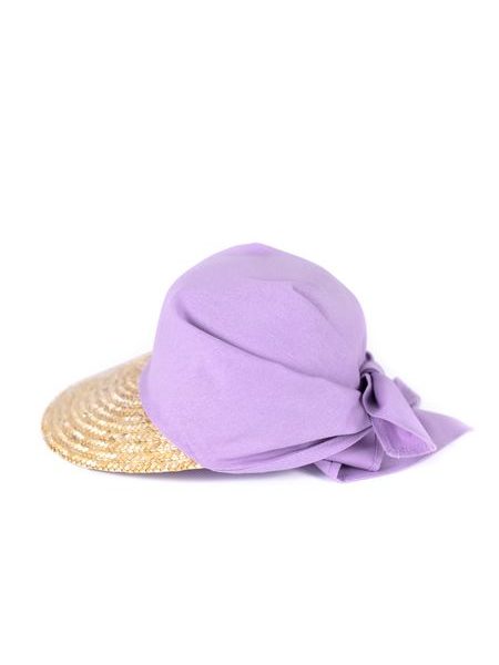 Kšilt s vázáním fialový