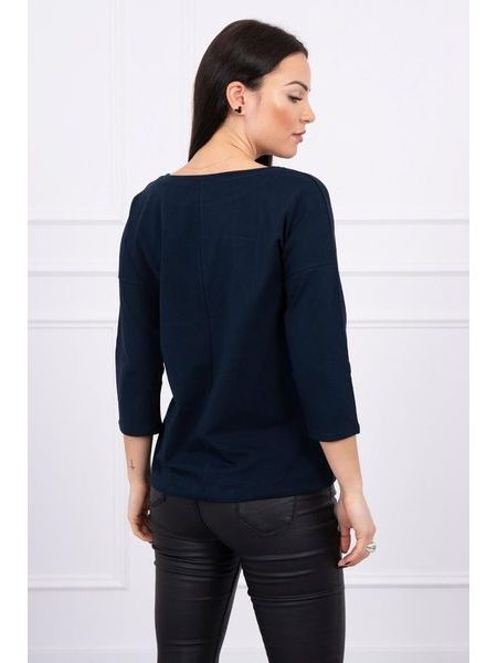 Tričko s potistem "PARIS MILAN LONDON", tmavě modrá S/M - L/XL