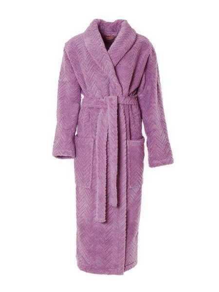 Dámský dlouhý župan se šálovým límcem ATHENA lila