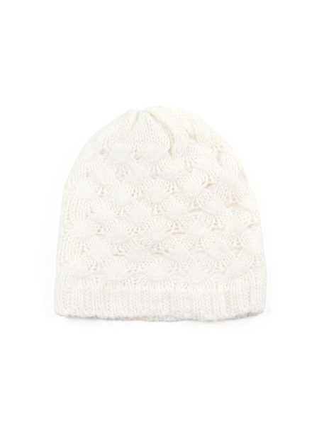 Čepice s průpletem bílý