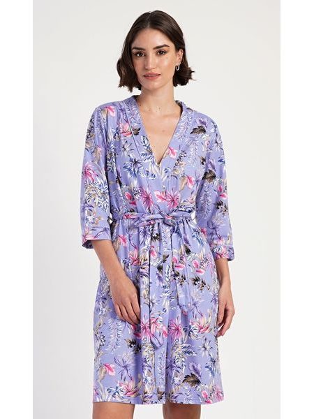 Dámský župan krátký Alžběta - modrošedá