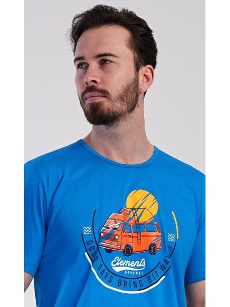 Pánské pyžamo šortky Adventure - modrá