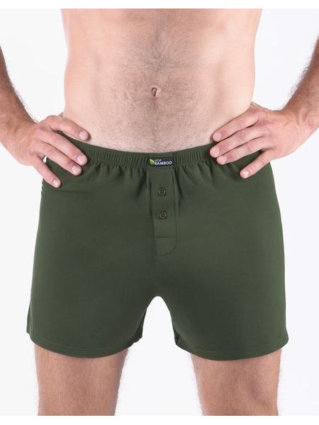 Pánské trenky volné, šité, jednobarevné Eco Bamboo 75194 - lahvová