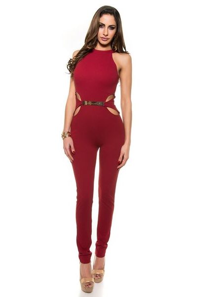 Dámský burgundy overal