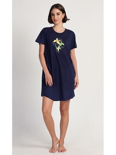 Dámské domácí šaty s krátkým rukávem Paula - zelená