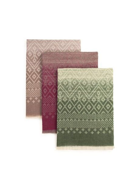 Elegantní šála s geometrickými tvary bíločerná