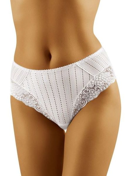 Kalhotky s vyšším pasem a krajkou ECO-DI bílé