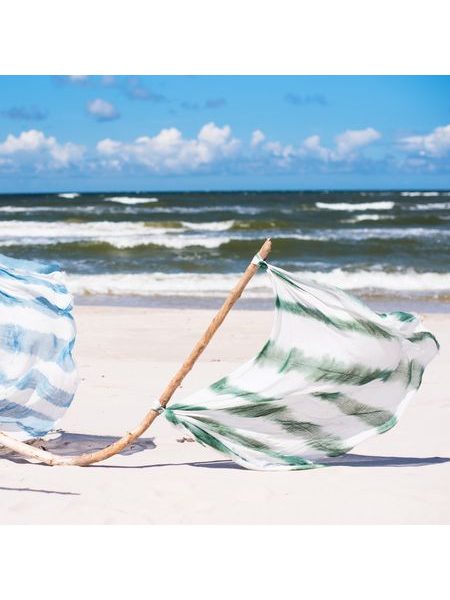 Batikovaný dlouhý šál - zelený