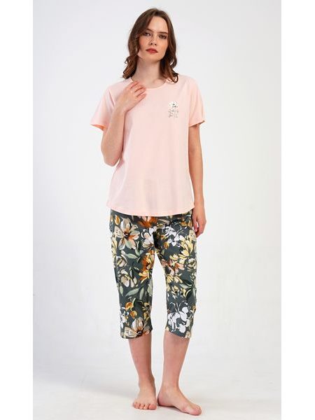 Dámské pyžamo kapri Marie - khaki