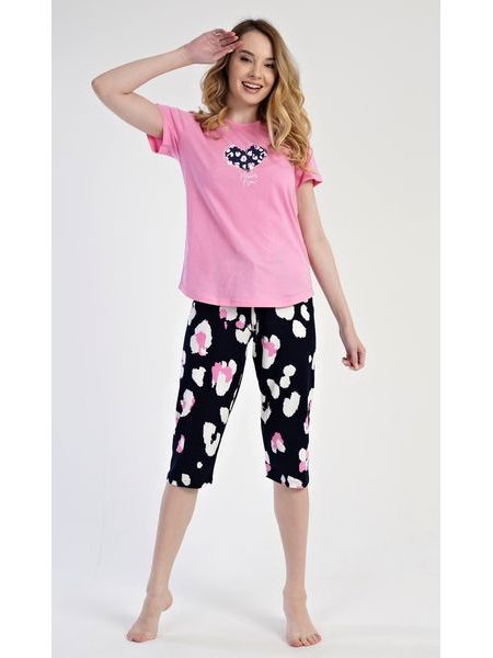 Dámské pyžamo kapri Jana - lososová