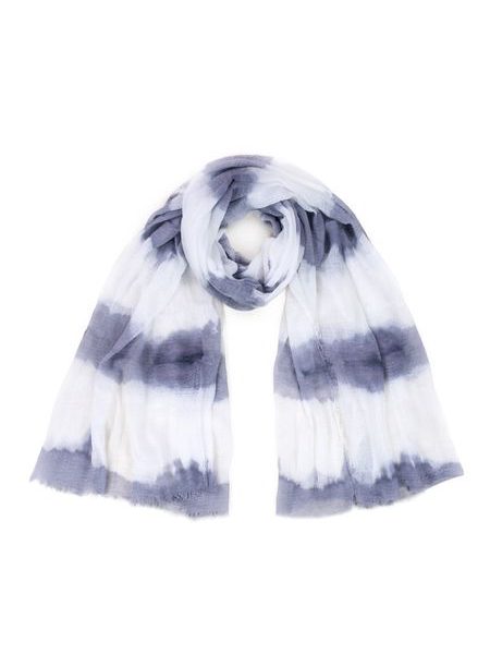 Jemná jarní pruhovaná šála modrá