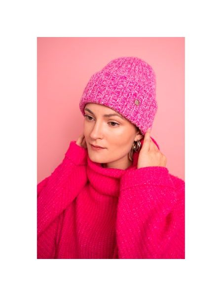Melanžová čepice - růžová
