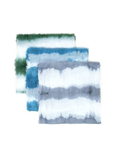 Batikovaný dlouhý šál - zelený