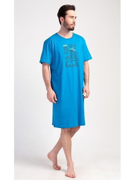 Pánská noční košile s krátkým rukávem Outdoor - zelená