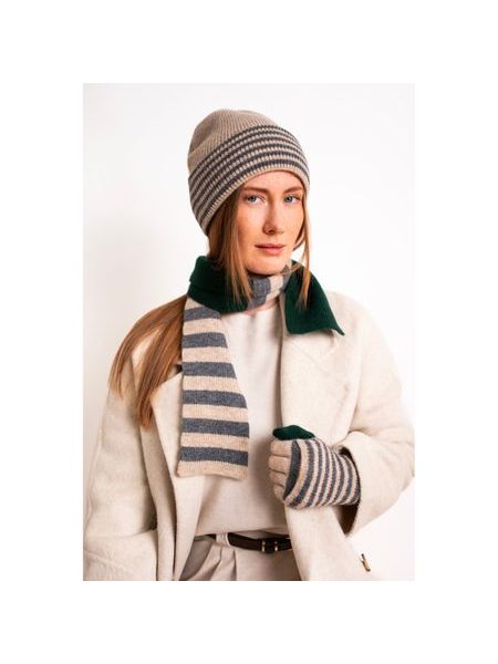 Čepice, úzká šála a rukavice - vícebarevná