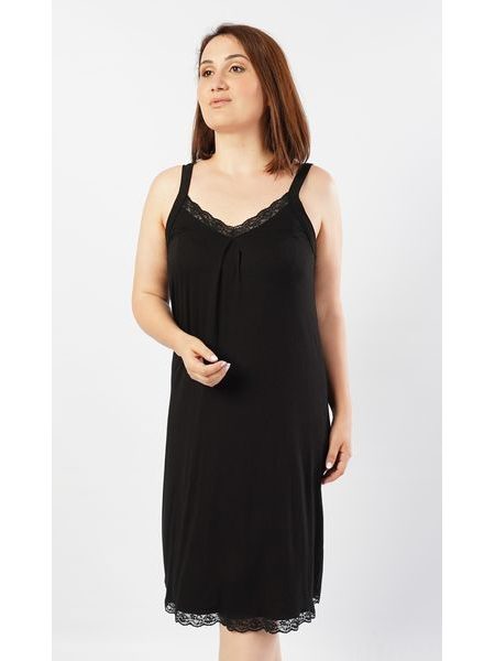 Dámská noční košile na ramínka Andrea - černá