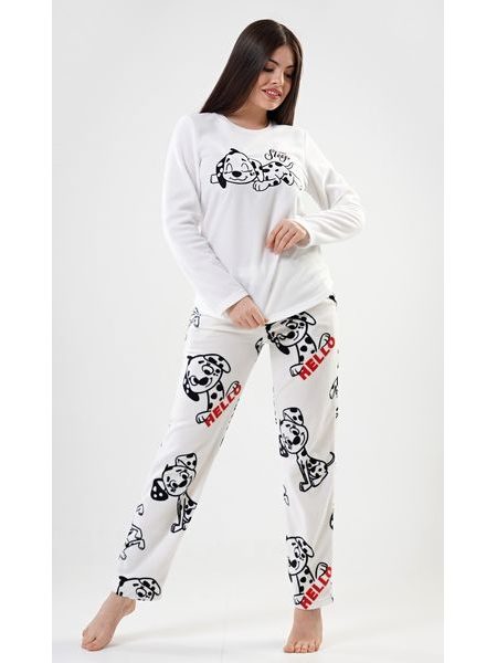 Dámské pyžamo dlouhé Sleep well - bílá