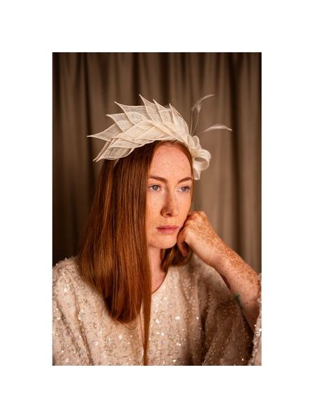 Fascinátor - modrozelený