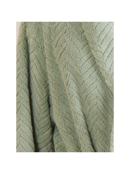 Unisex dlouhý župan se šálovým límcem ATHENA světle zelená