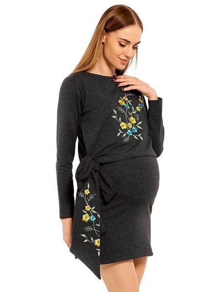 Těhotenské a kojící šaty Bonnie šedé