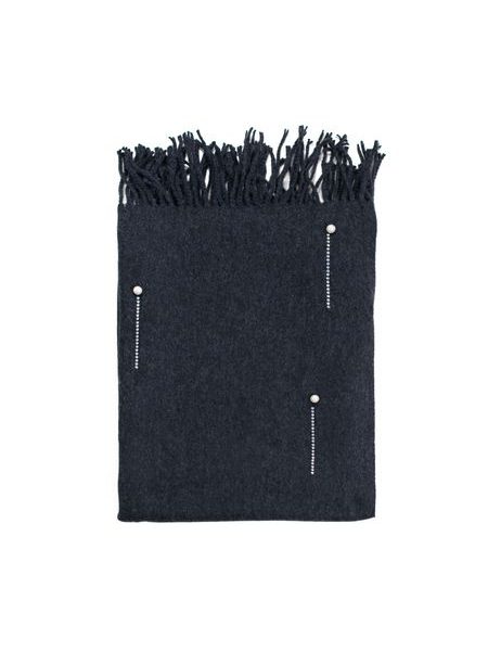 Šál s perličkami tmavý