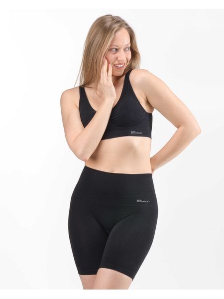 Boxerky s dlouhou nohavičkou a zpevněným pasem EcoBamboo - Černá