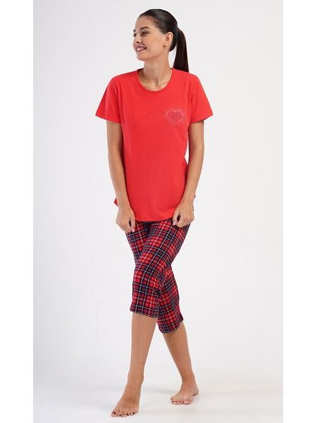Dámské pyžamo kapri Kateřina - červená