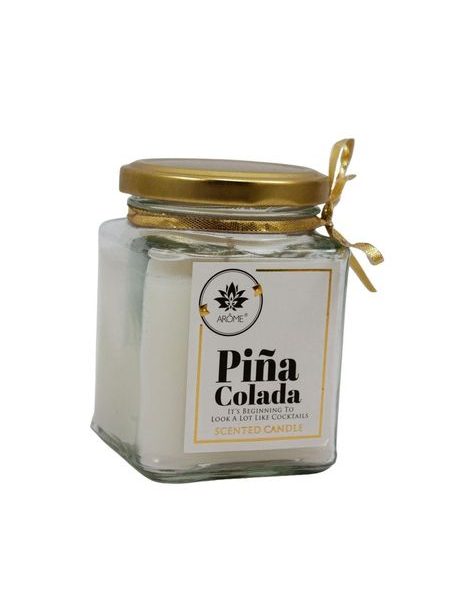 ARÔME Svíčka 170 g, v barevném skle s víčkem, Pina Colada