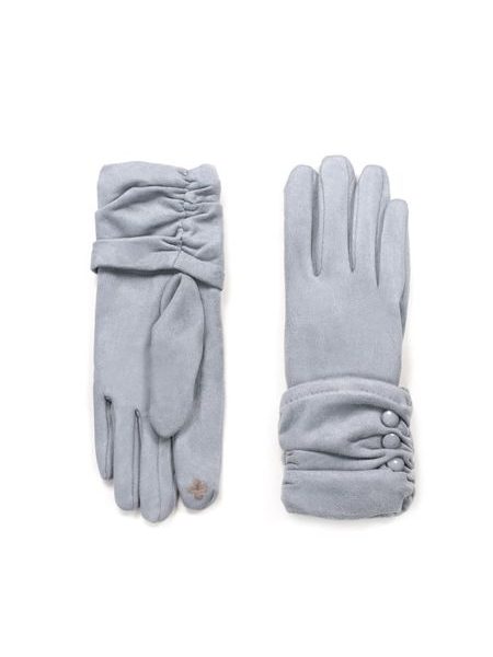 Elegantní rukavice s knoflíčky růžové