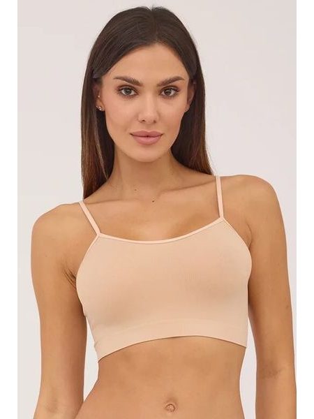 Bezešvá podprsenka Top Essentials béžová