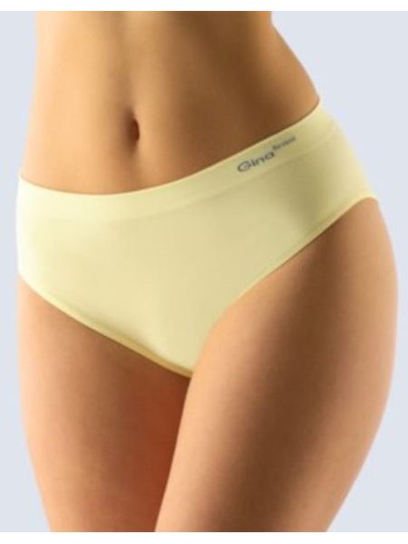GINA dámské kalhotky klasické, širší bok, bezešvé, jednobarevné Bamboo PureLine 00019P - vanilková