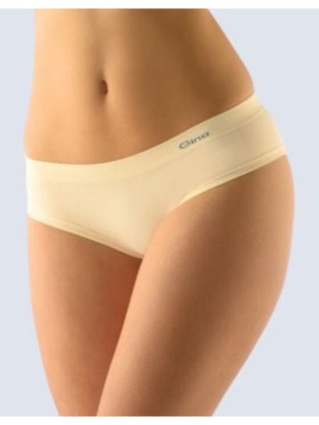 Dámské kalhotky francouzské, bezešvé, bokové, jednobarevné MicroBavlna 04004P - tělová