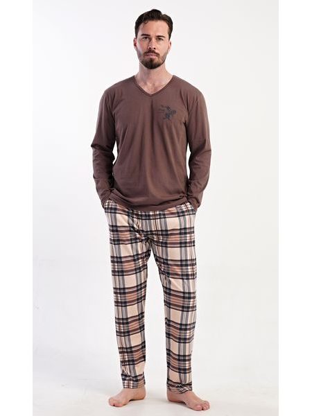 Pánské pyžamo dlouhé Paul - tmavě šedá