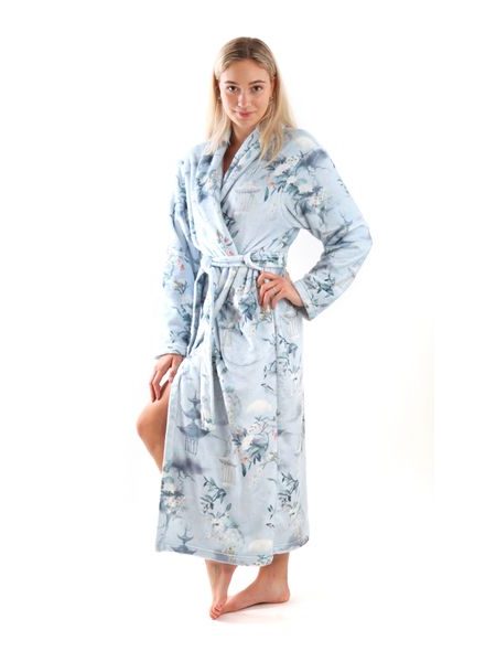 Dámský dlouhý župan s šálovým límcem Miya Japonská zahrada