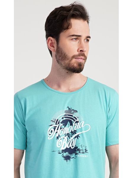 Pánské pyžamo šortky Honolua bay - mátová