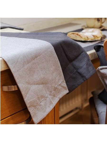 Utěrka z bavlny, 2 ks, 50 x 70 cm, světle a tmavě šedá