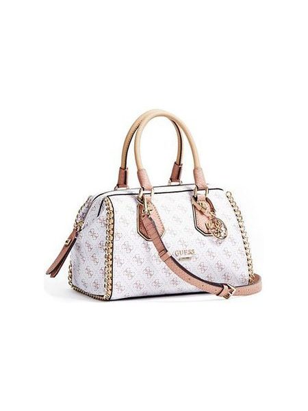 Elegantní business kabelka GUESS Confidential Logo Small Frame Satchel bílá