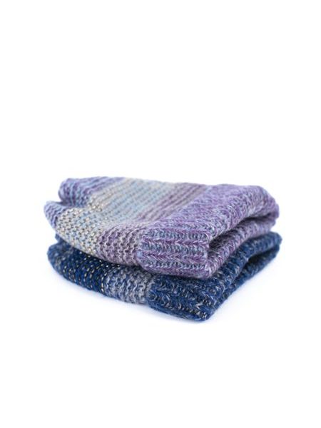 Pletená čepice, fialová