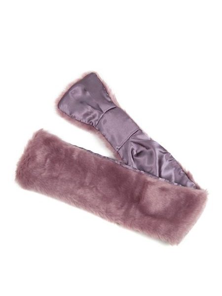 Elegantní kožešinová štola modrozelená