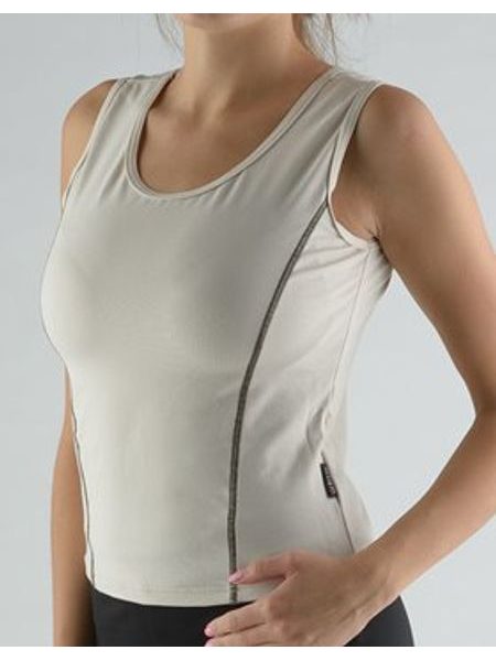 Dámské tílko, širší ramínka, šité 98021P - písková melta