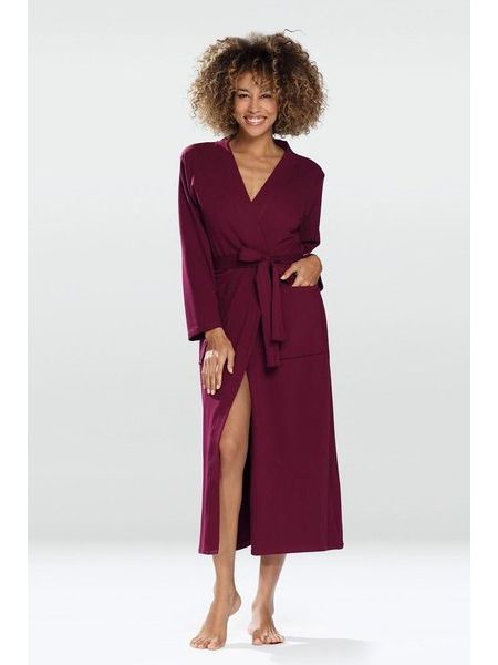 Dámský župan z bavlny Melissa vínový