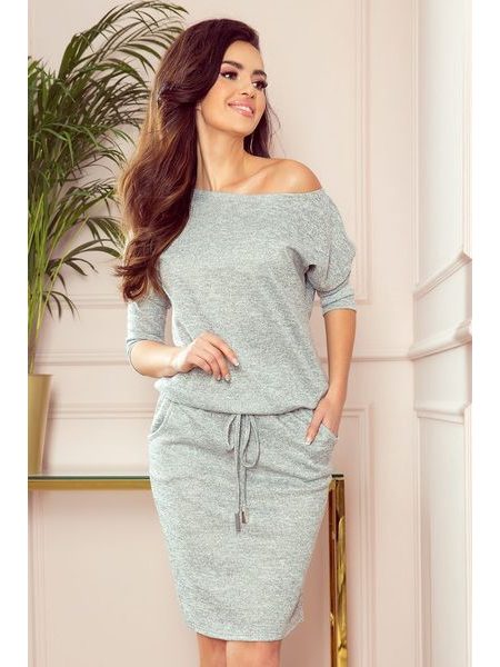 Sportovní šaty z hřejivého materiálu - vřesově šedá