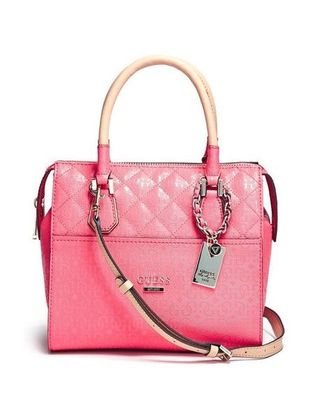 Elegantní kabelka GUESS Romeo Box Satchel růžová
