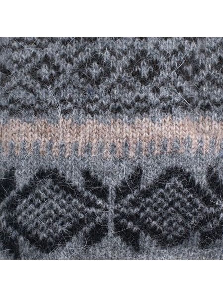 Šedé teplé rukavice se vzorem