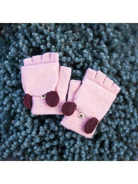 Odepínací šedé rukavice